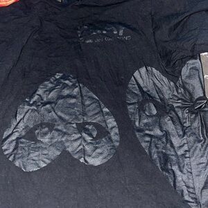 Comme des garçons Tee all black women XXL (2X)